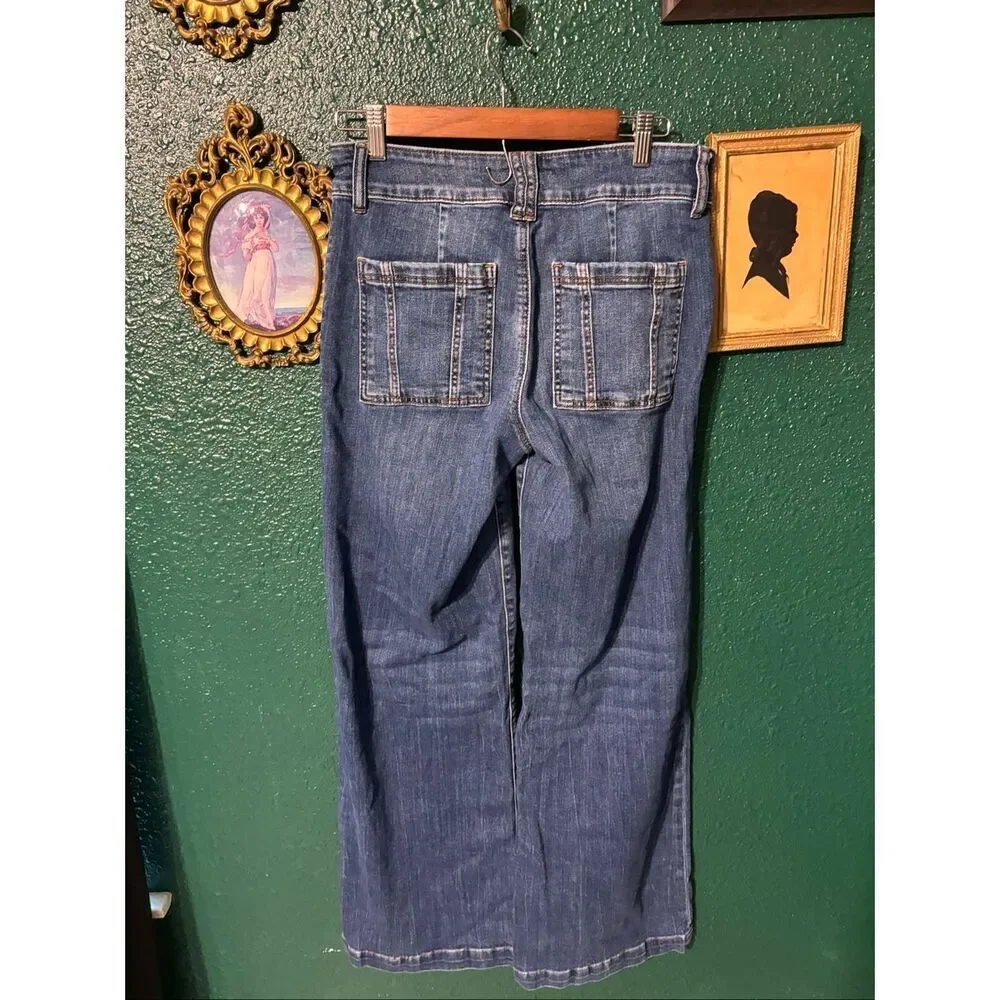 Kut From The Kloth Blue Jodi Wide Leg Jeans Sz 4